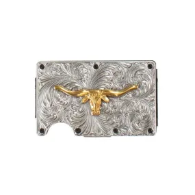 3-D Belt Company Men's Longhorn Filigree Utility Wallet