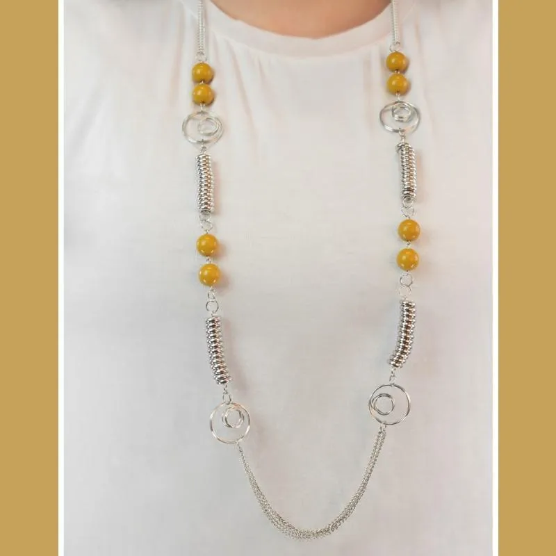 A Break From the Norm Yellow Necklace