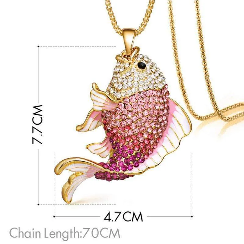 A Fish Called Wanda Pink Crystal Necklace