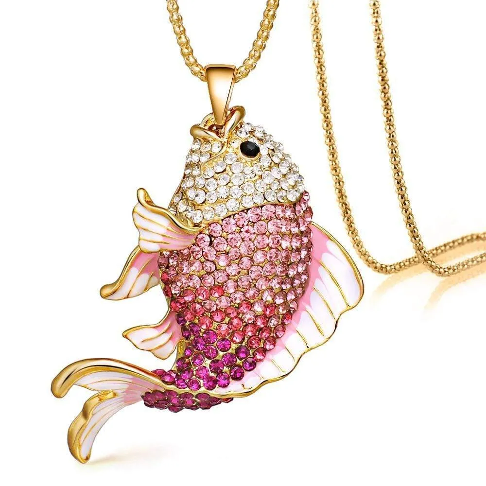 A Fish Called Wanda Pink Crystal Necklace