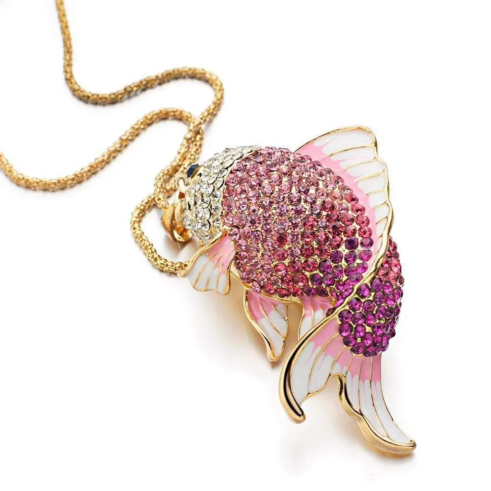 A Fish Called Wanda Pink Crystal Necklace