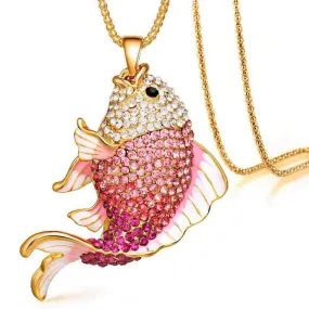 A Fish Called Wanda Pink Crystal Necklace