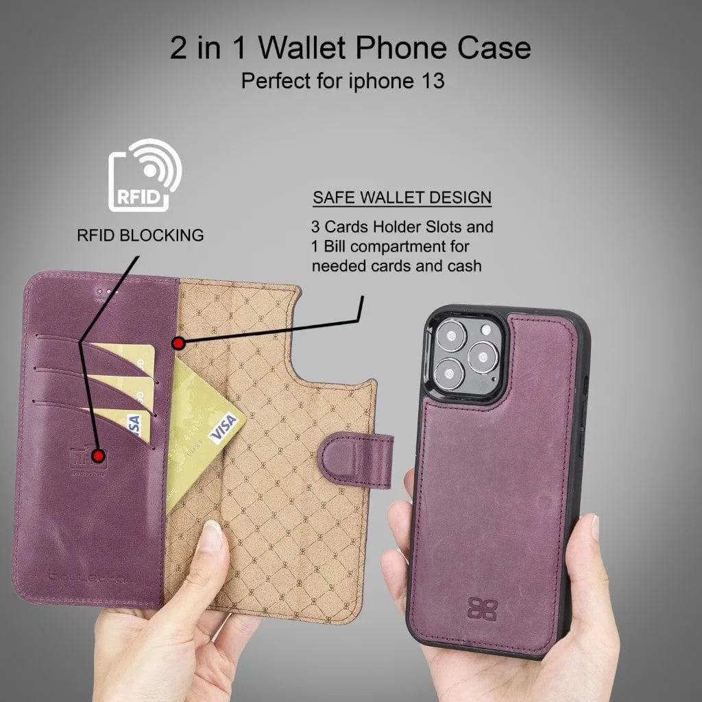 Apple iPhone 13 Series Detachable Leather Wallet Case - MW