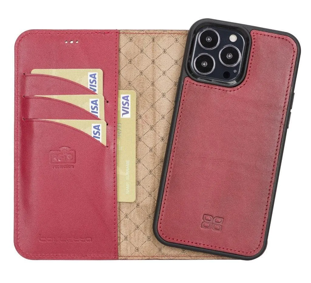 Apple iPhone 13 Series Detachable Leather Wallet Case - MW