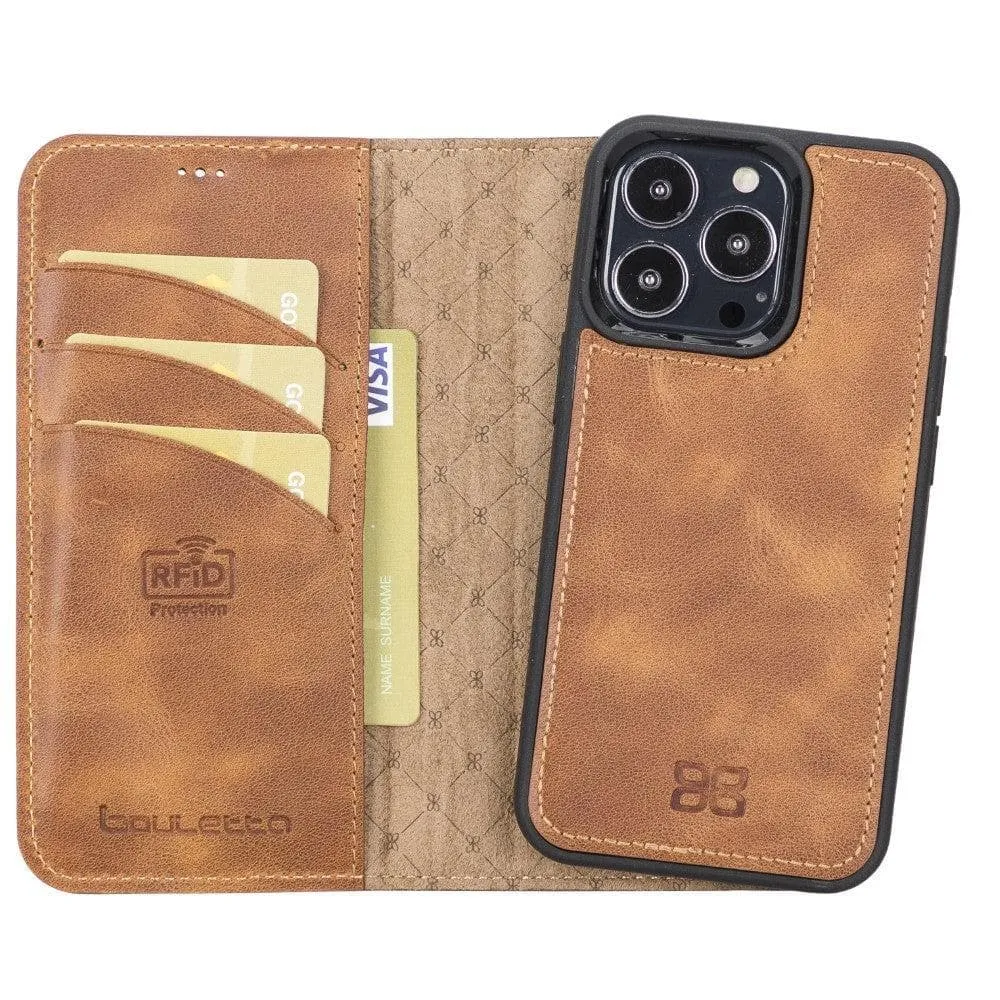 Apple iPhone 13 Series Detachable Leather Wallet Case - MW