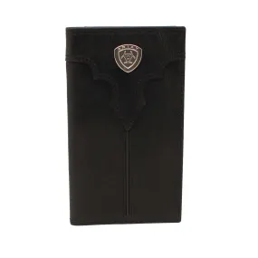 Ariat Men's Black Leather Ariat Shield Rodeo Wallet