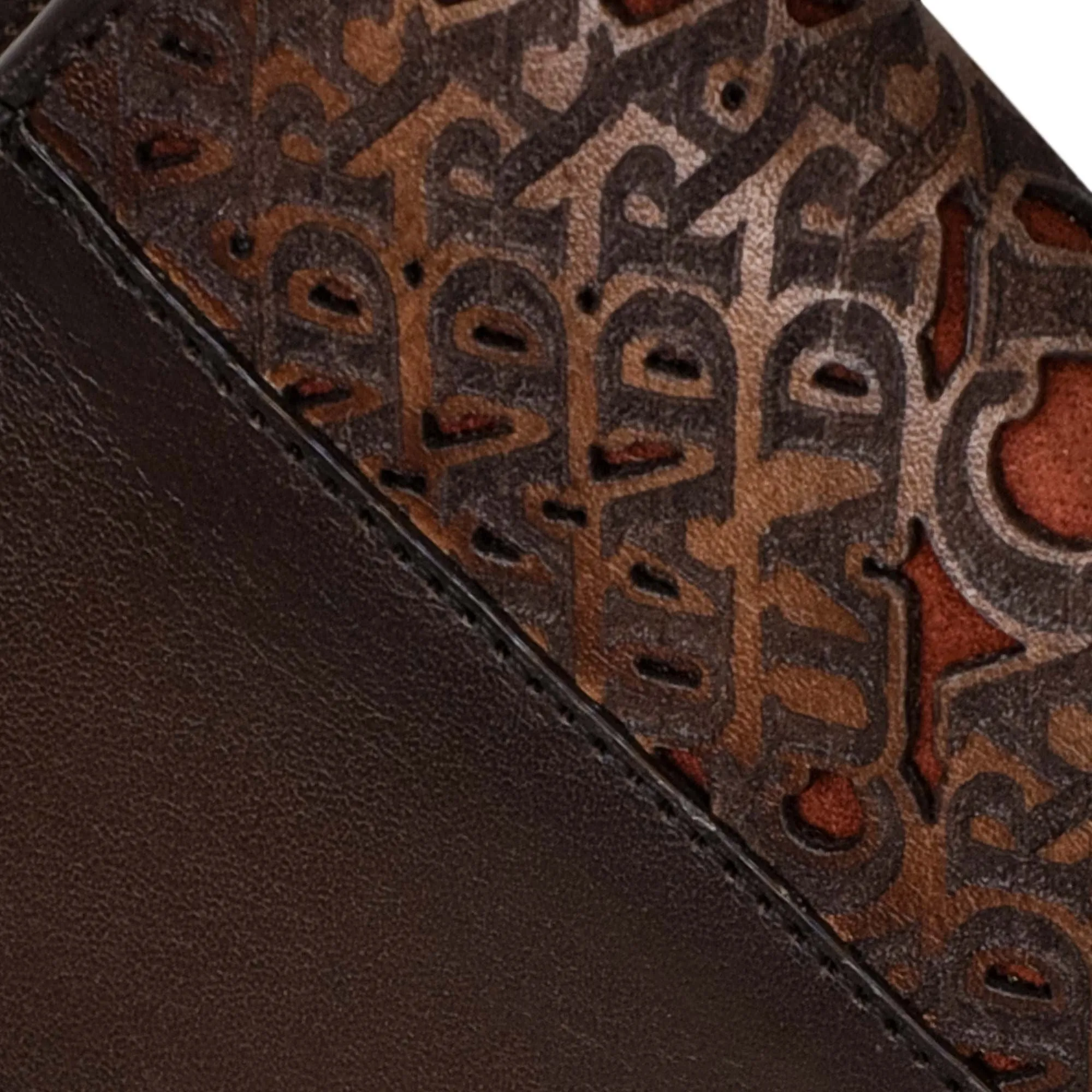 B3033LT - Cuadra brown casual fashion lizard leather bi fold wallet for men