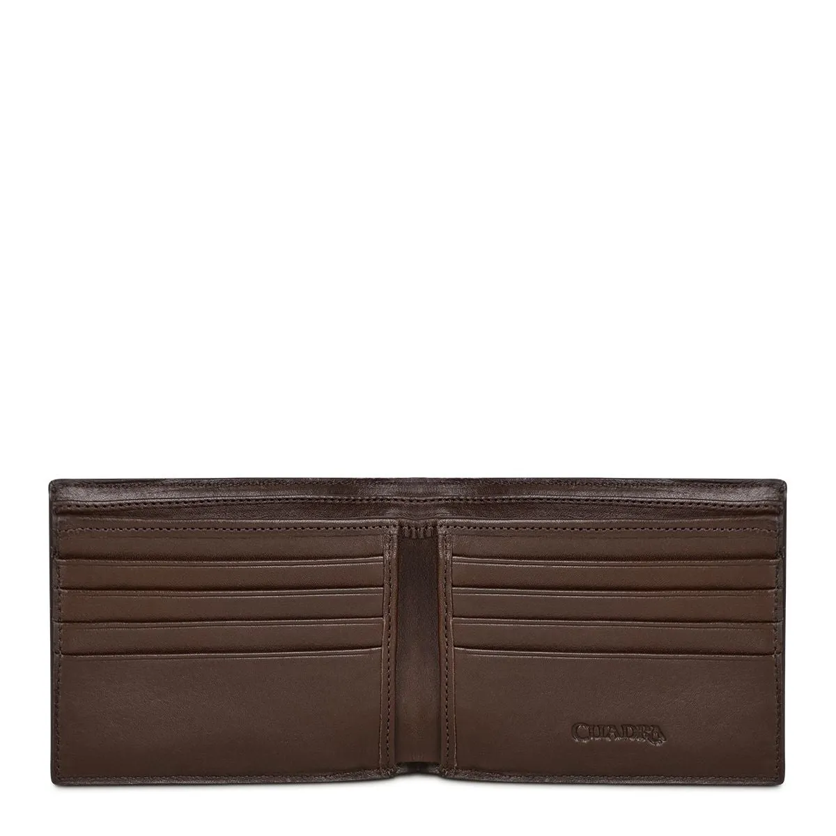 B3033LT - Cuadra brown casual fashion lizard leather bi fold wallet for men