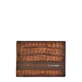 BC000FL - Cuadra honey casual fashion caiman bi fold wallet for men