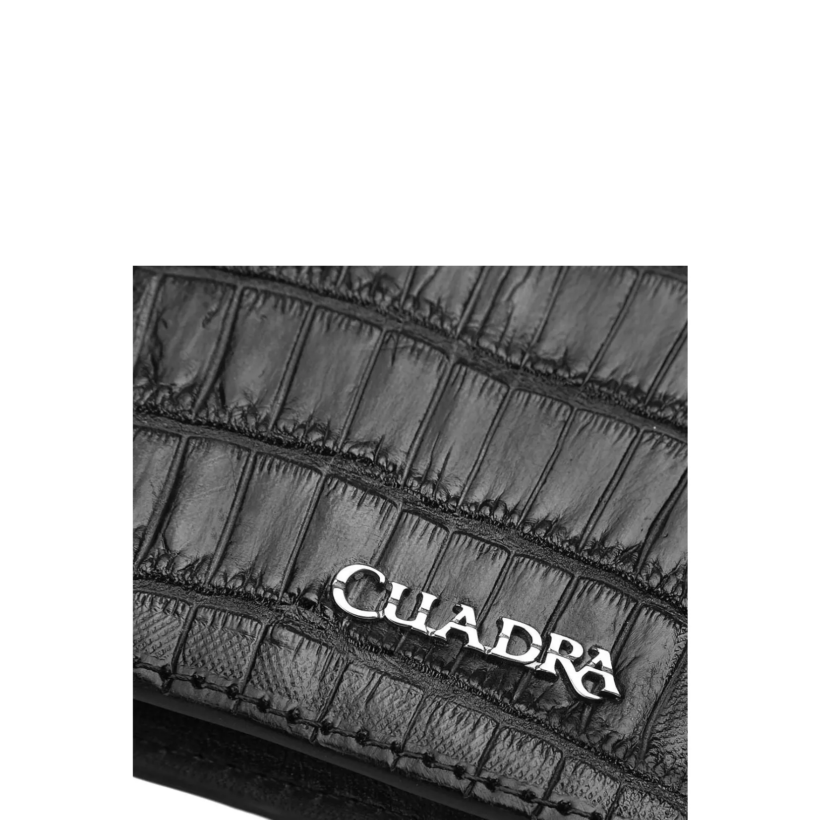 BC011NL - Cuadra black exotic wallet in niloticus leather for men