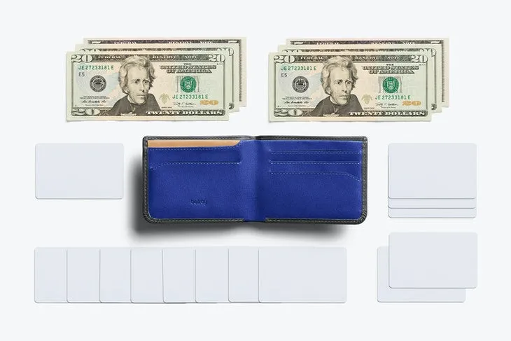 Bellroy Hide & Seek Hi Wallet Charcoal/Cobalt