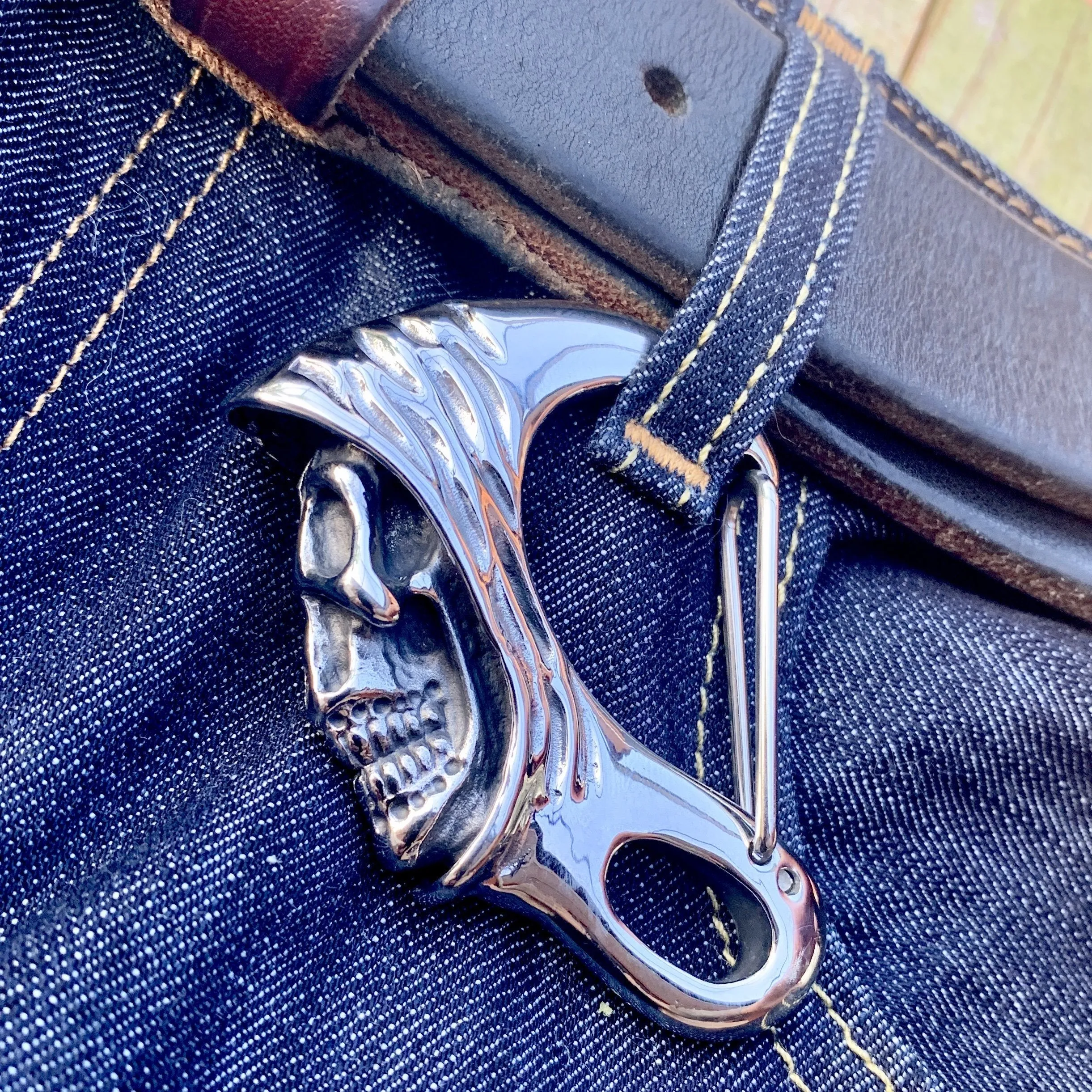 Belt Clip / Clasp - Grim Reaper - Upgrade Your Wallet / Key Chain - WCC-06