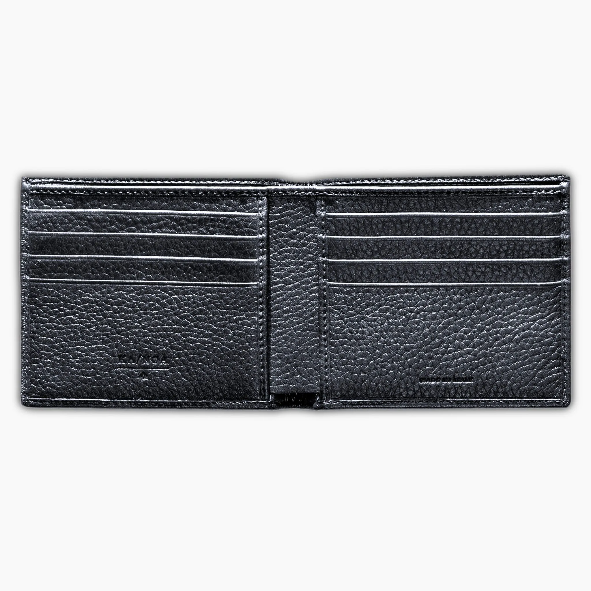 Benjamin 100% Deerskin Leather horizontal wallet (dark blue)