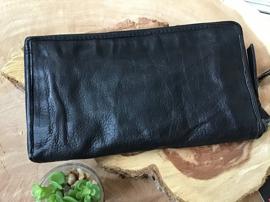 Black Zip Around Wallet all