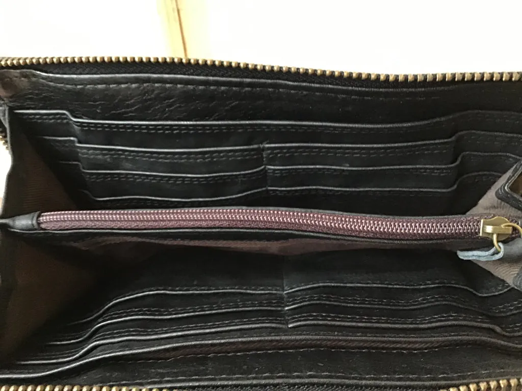 Black Zip Around Wallet all