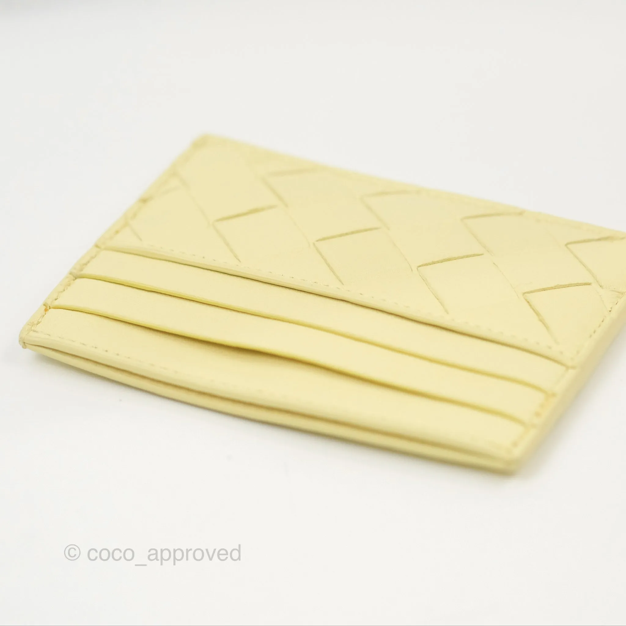 Bottega Veneta Intrecciato Flat Card Holder Ice cream