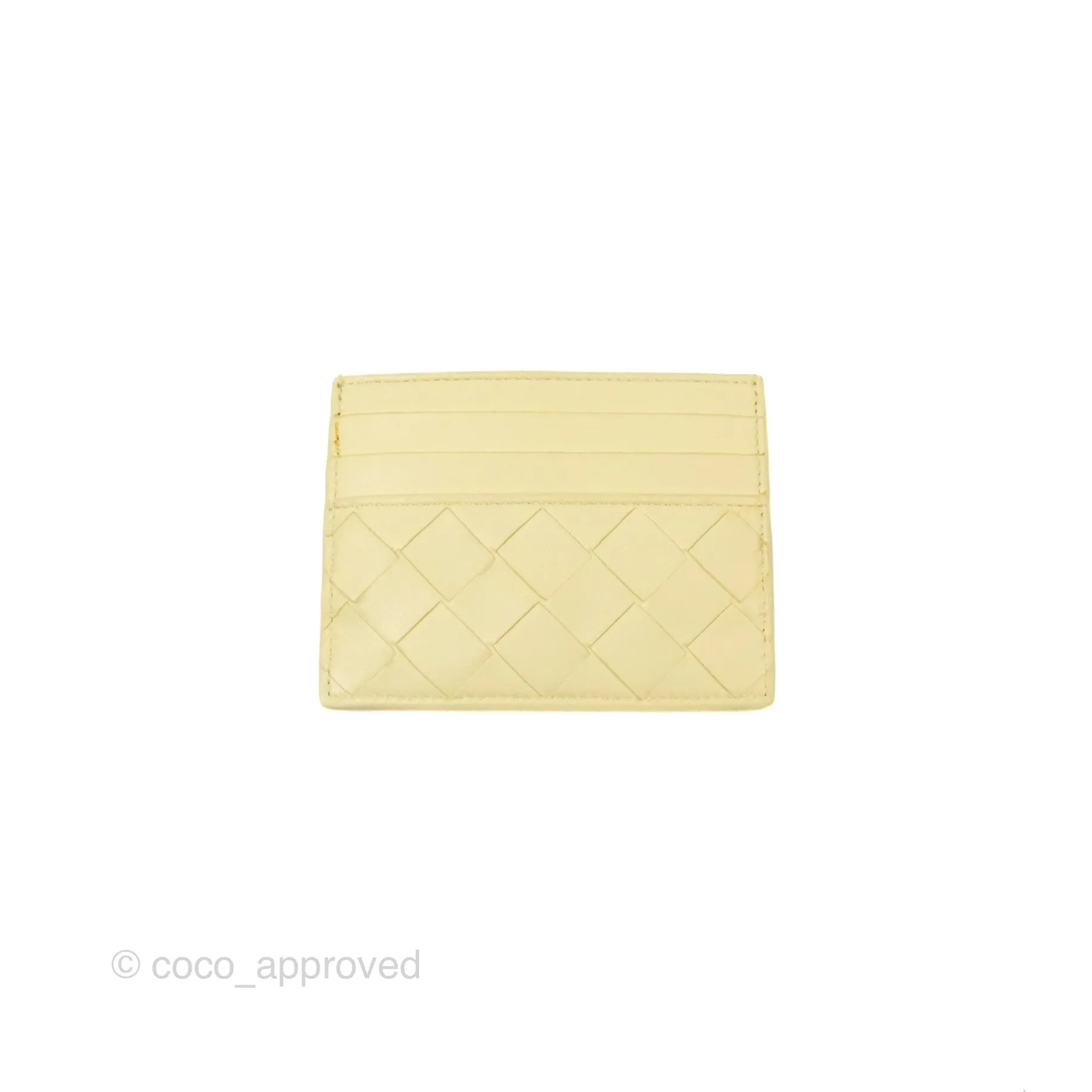 Bottega Veneta Intrecciato Flat Card Holder Ice cream