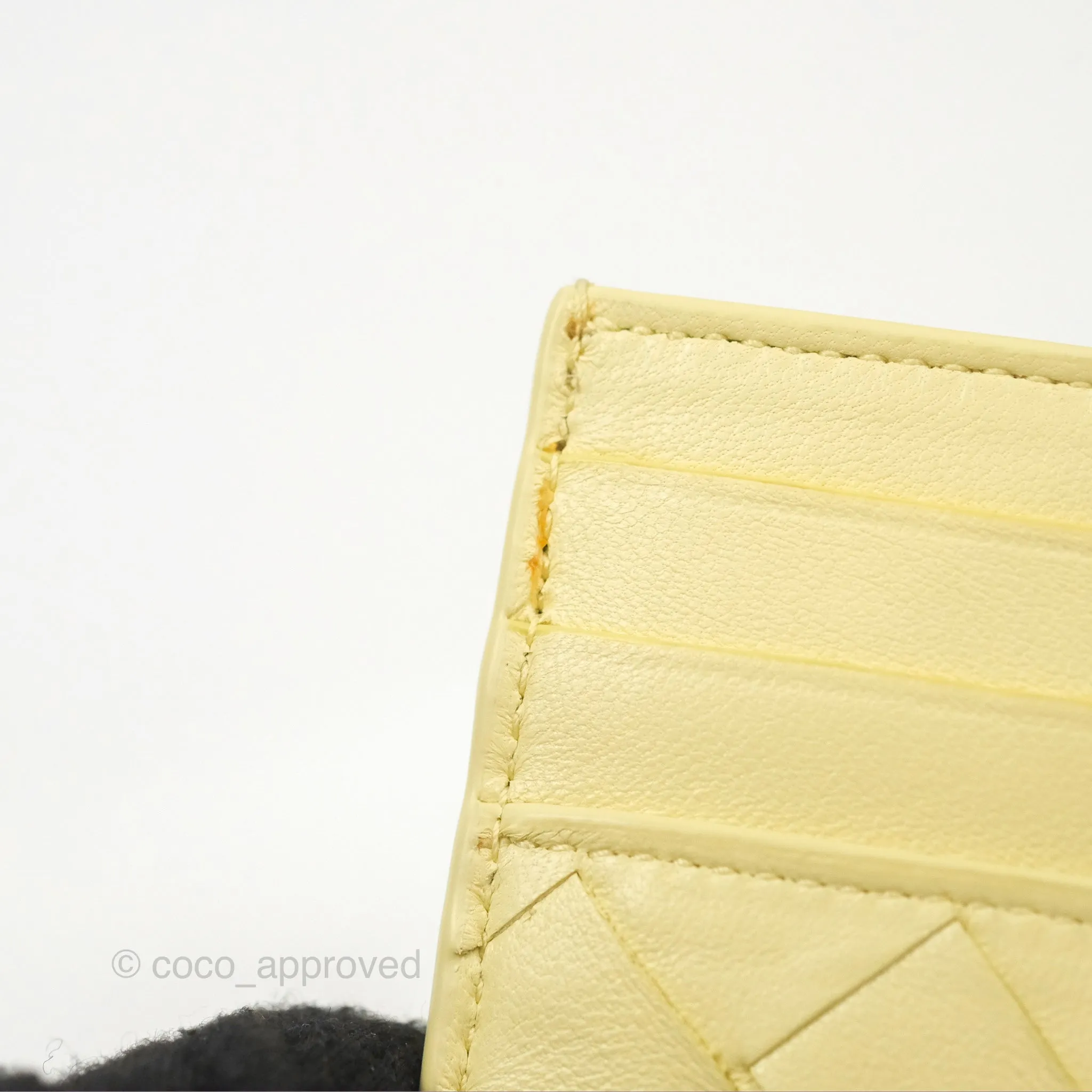 Bottega Veneta Intrecciato Flat Card Holder Ice cream