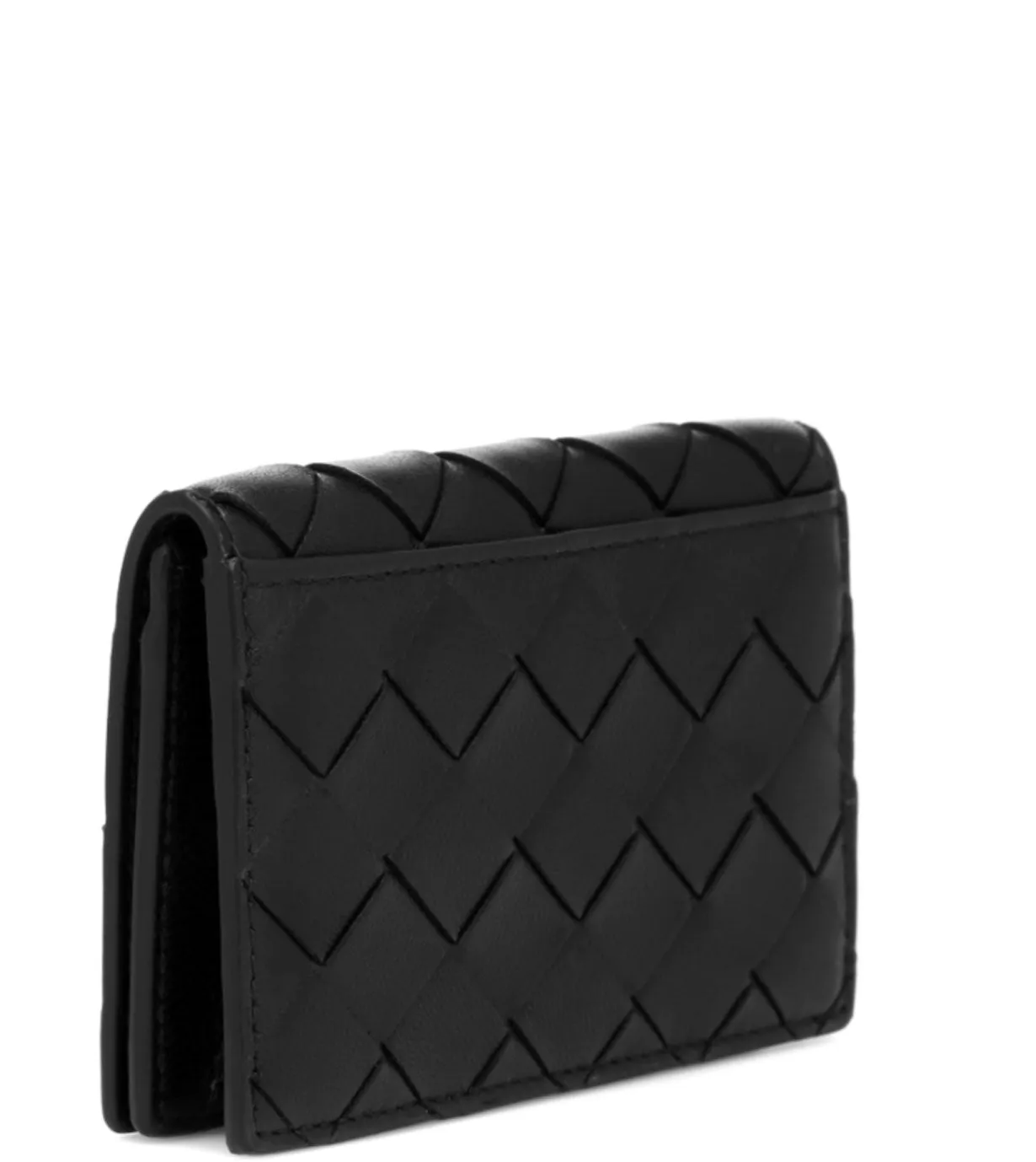 Card Case Intrecciato, Black/Gold