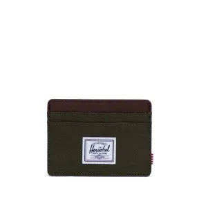 Carteira Herschel Charlie Cardholder Ivy Green/Chicory Coffee