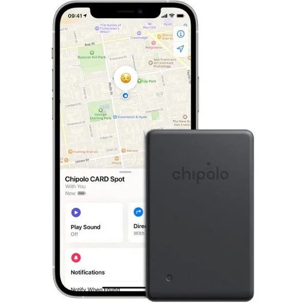 Chipolo Card Spot Bluetooth Tracker - Almost Black | CH-C21R-GY-R-EN