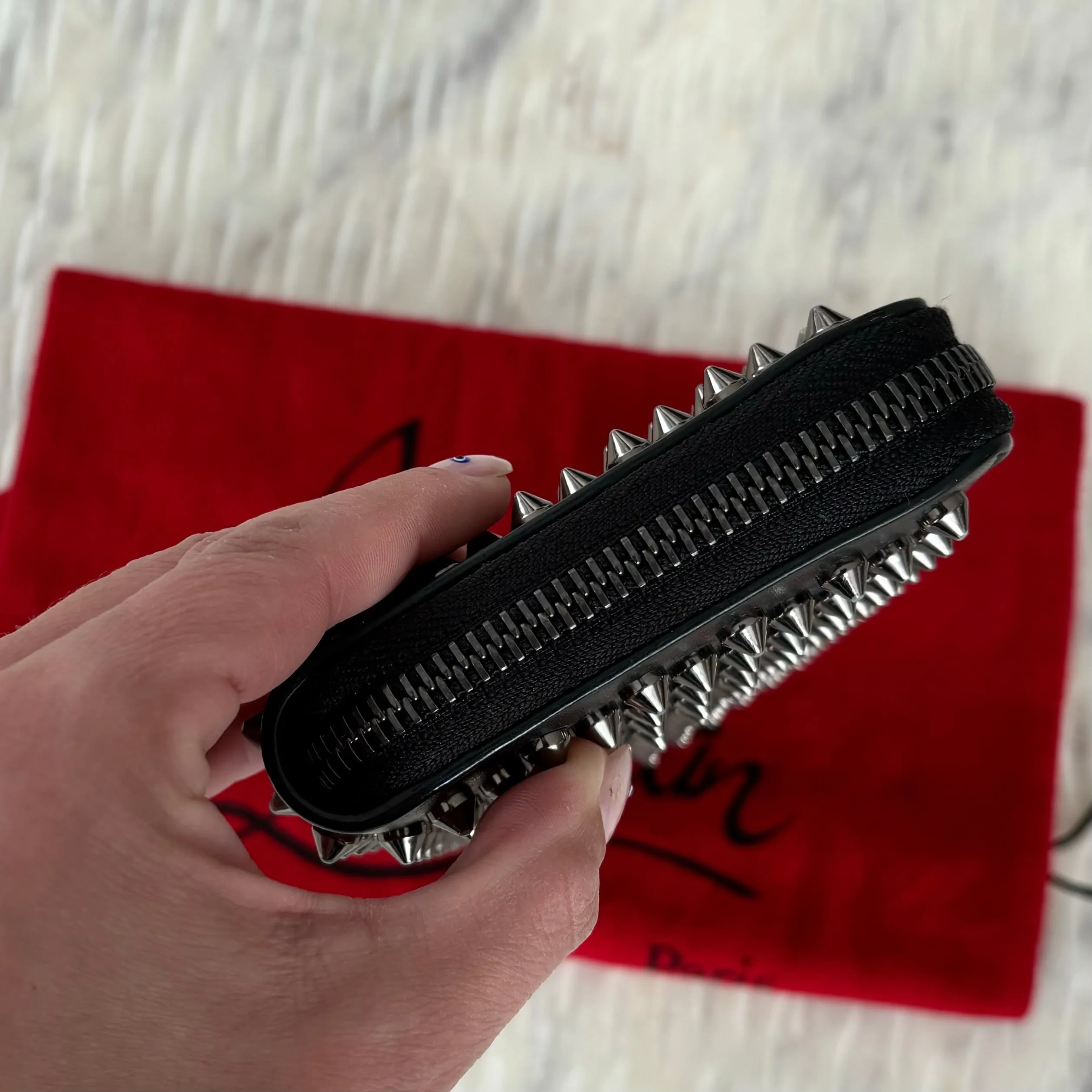 CHRISTIAN LOUBOUTIN Black Panettone Wallet