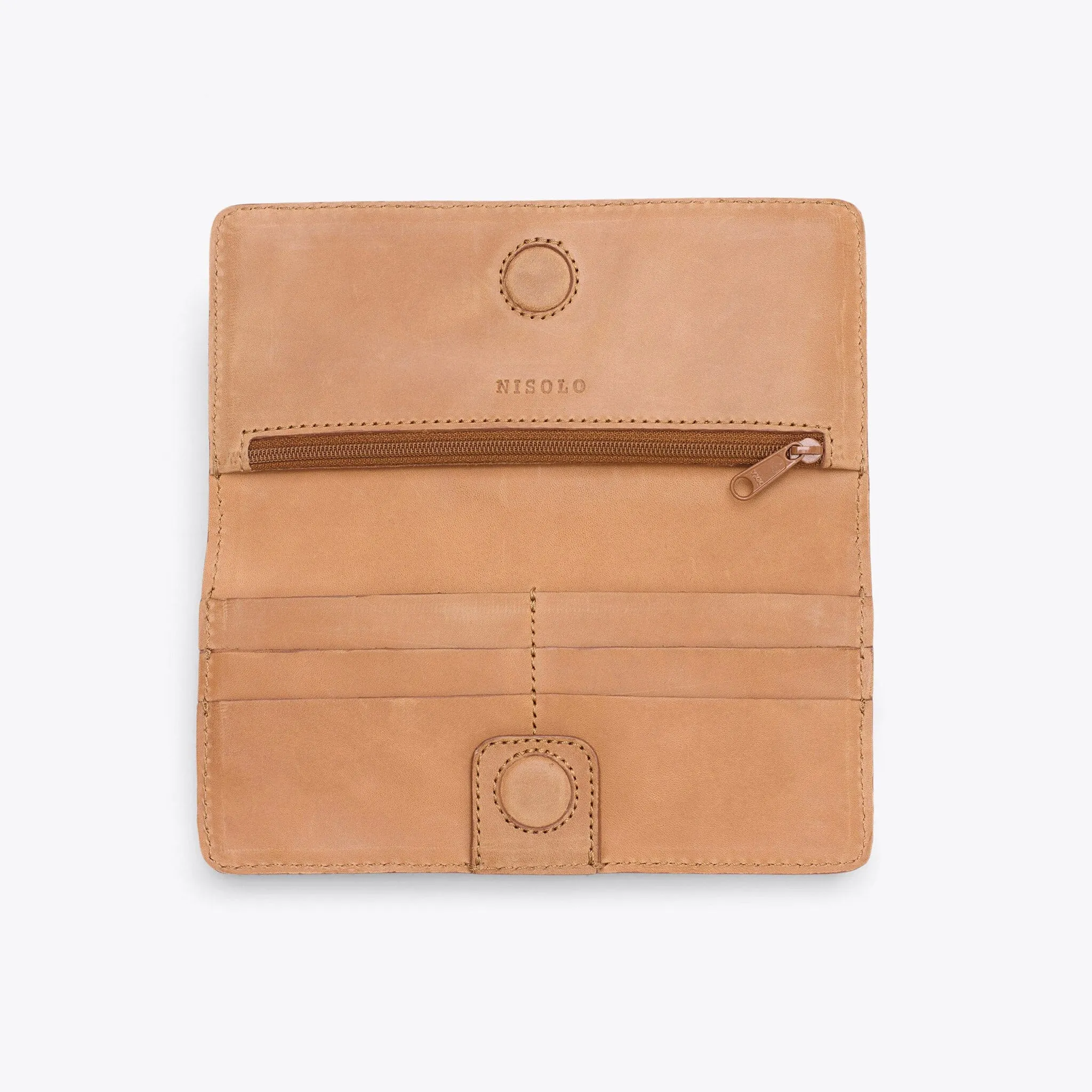 Classic Wallet Woven Almond