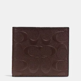 COACH COIN WALLET IN SIGNATURE CROSSGRAIN LEATHER