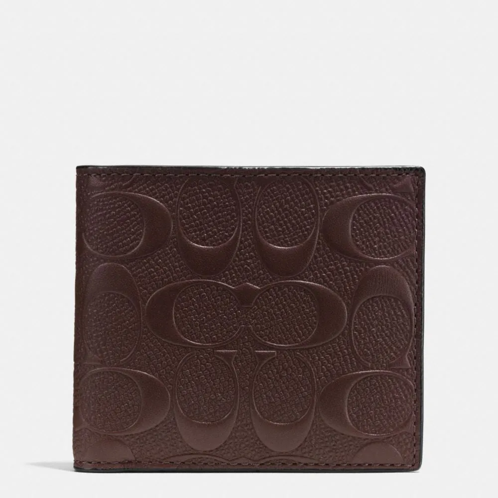 COACH COIN WALLET IN SIGNATURE CROSSGRAIN LEATHER