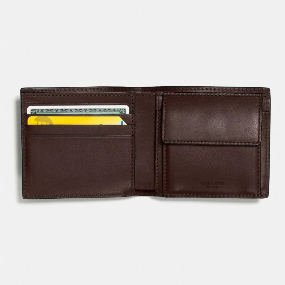 COACH COIN WALLET IN SIGNATURE CROSSGRAIN LEATHER