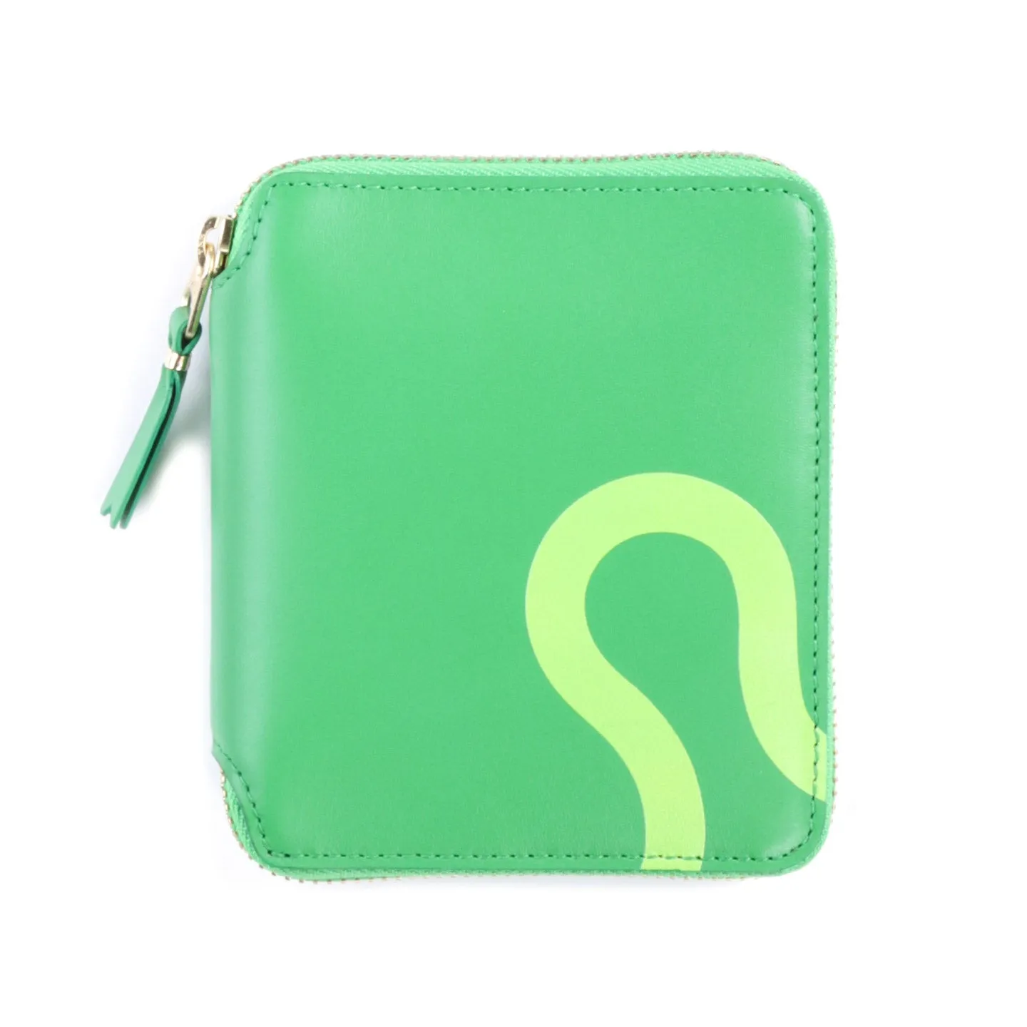 COMME DES GARCONS SA2100 RUBY EYES ZIP WALLET GREEN