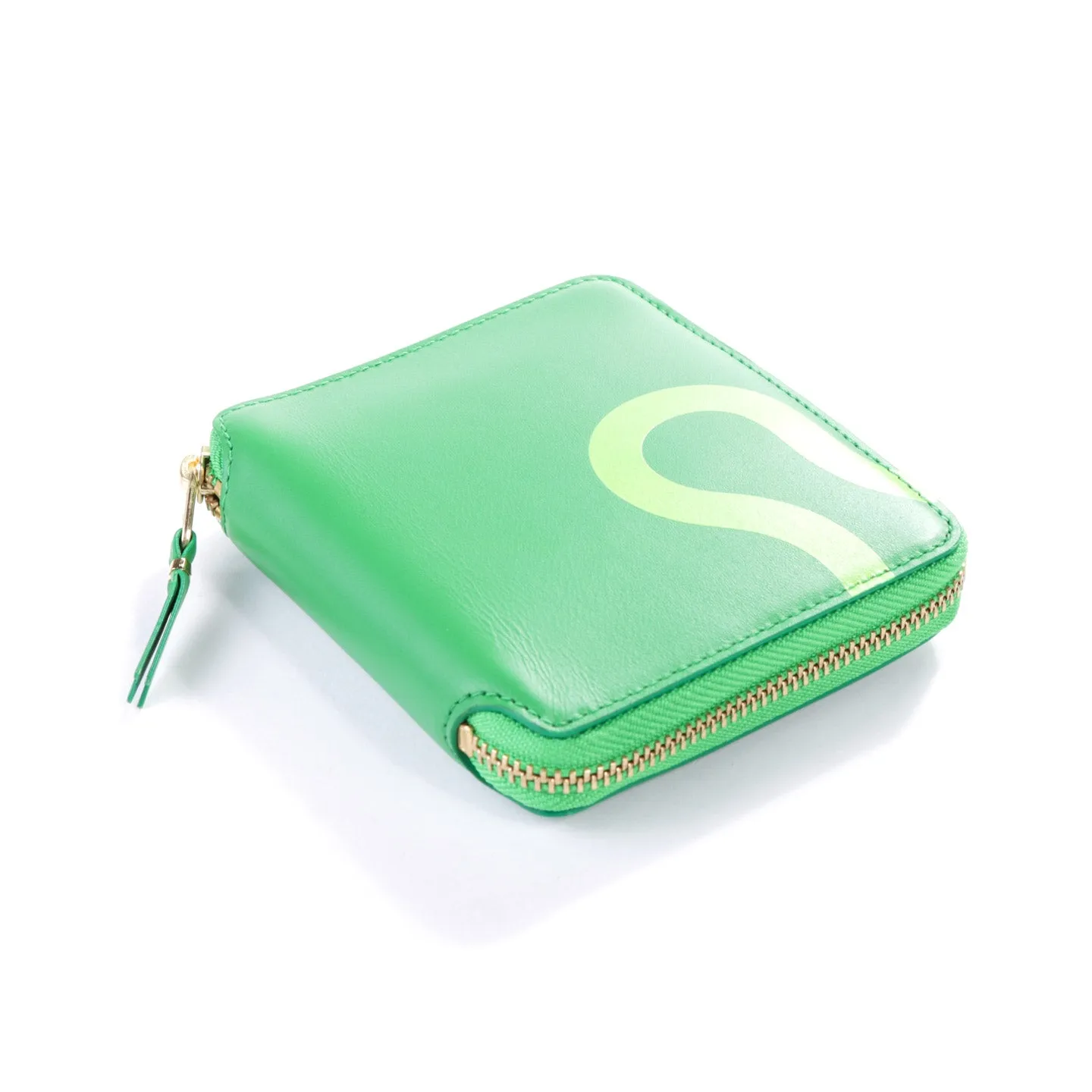 COMME DES GARCONS SA2100 RUBY EYES ZIP WALLET GREEN