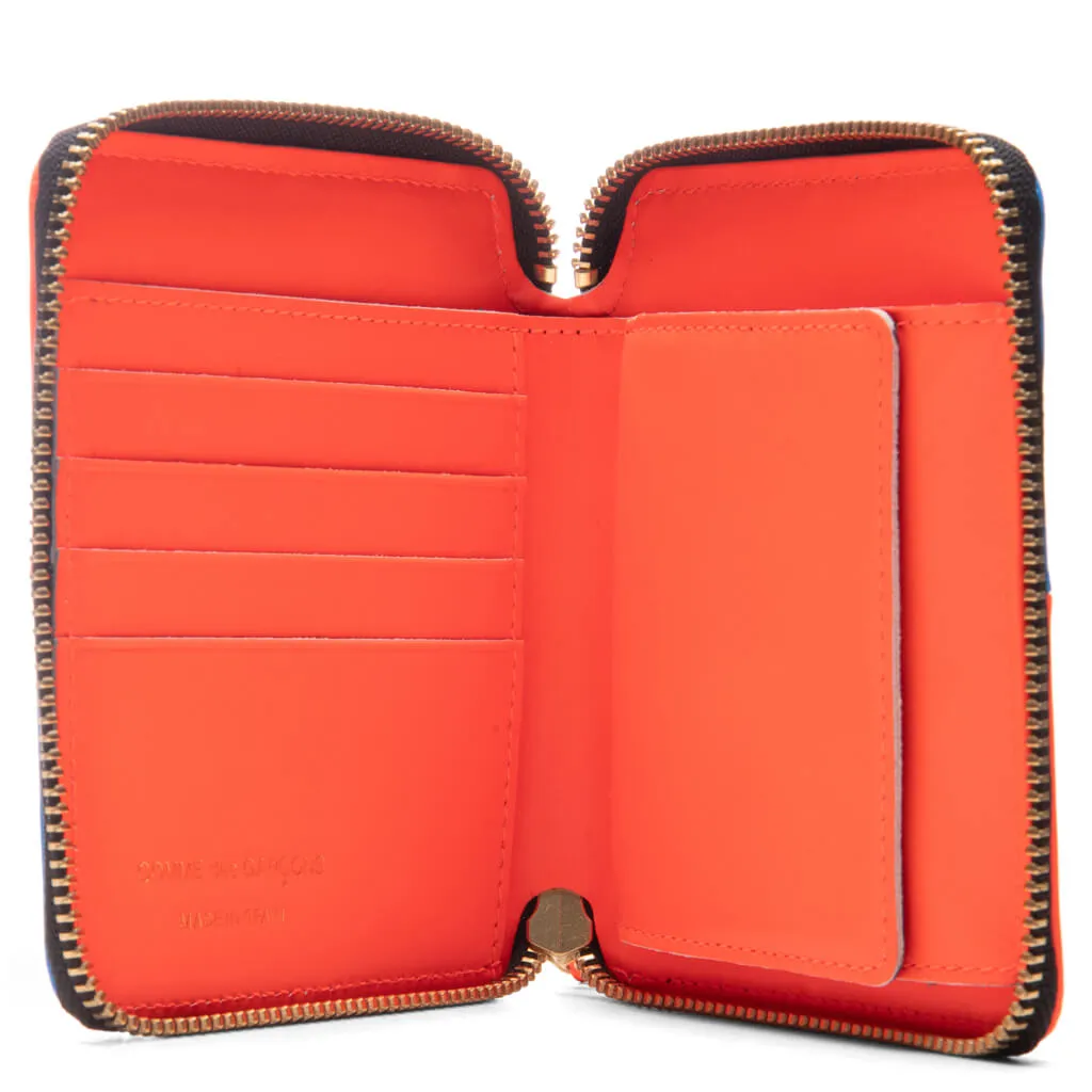 Comme des Garcons SA2100FS Fluo Squares Wallet - Blue/Orange