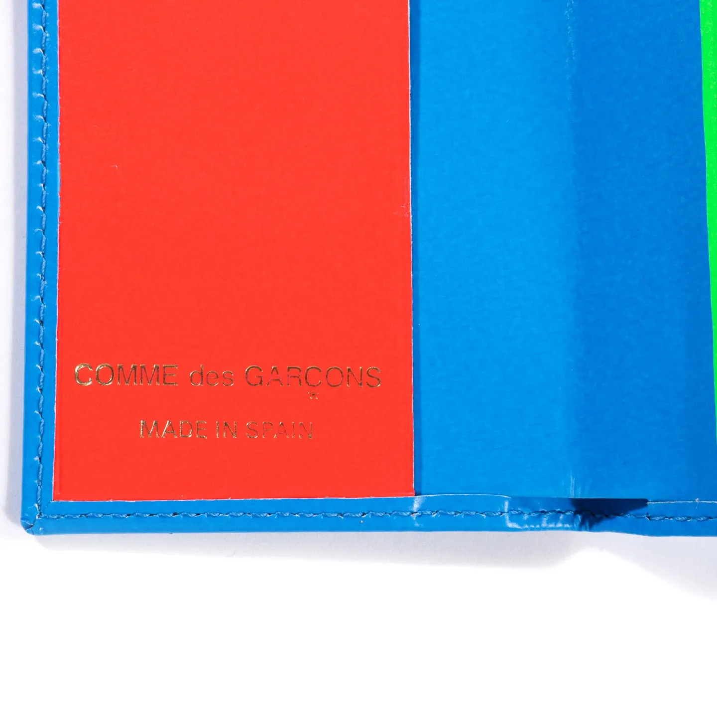 COMME DES GARCONS SA6400 SUPER FLUO WALLET BLUE