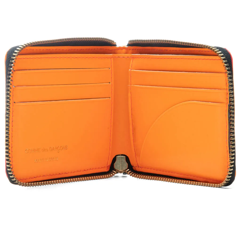 Comme des Garcons SA7110FS Fluo Squares Wallet - Light Orange/Pink