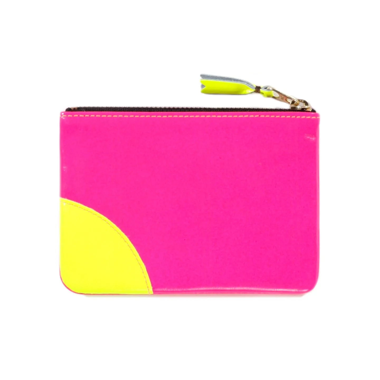 COMME DES GARCONS SA8100 SUPER FLUO ZIP WALLET ORANGE / PINK