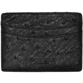 Credit Card Case – Ostrich :: Black