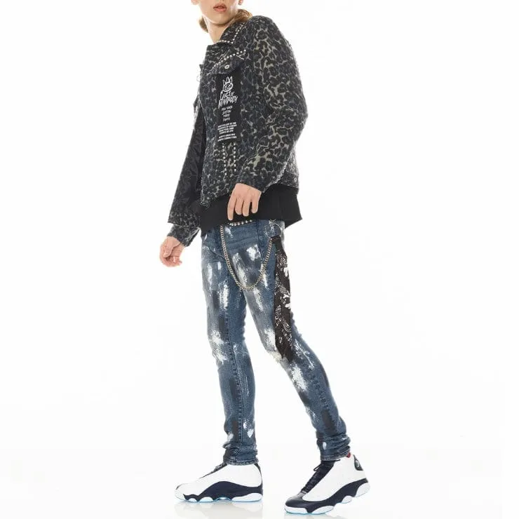 Cult Of Individuality Punk Super Skinny Jean (Leopard) 622B9-SS40Y