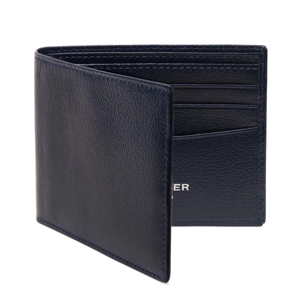 Ettinger Marine Blue Capra Leather 6 C/C Billfold Wallet