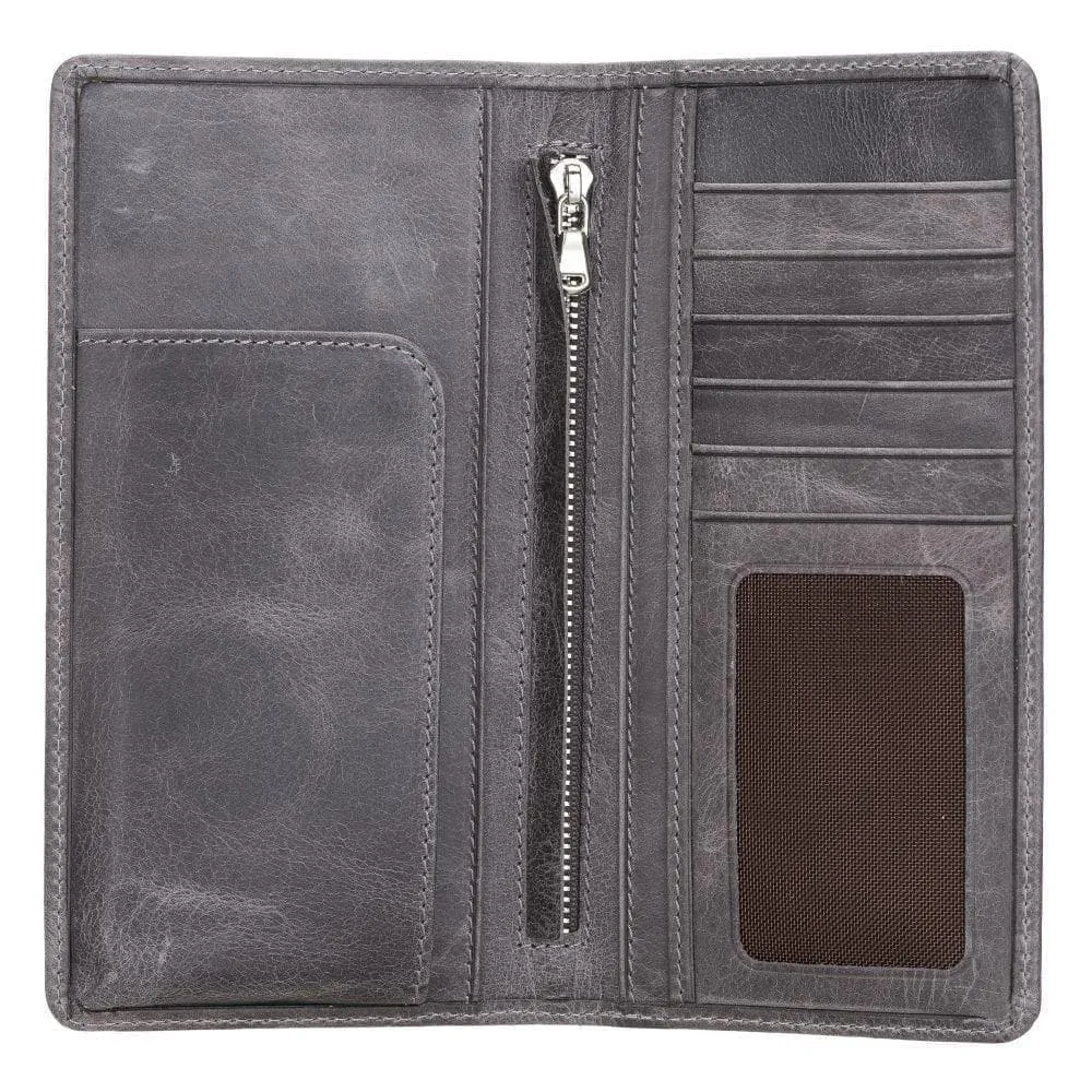 Evra Customizable, Genuine Leather Universal Wallet for Unisex