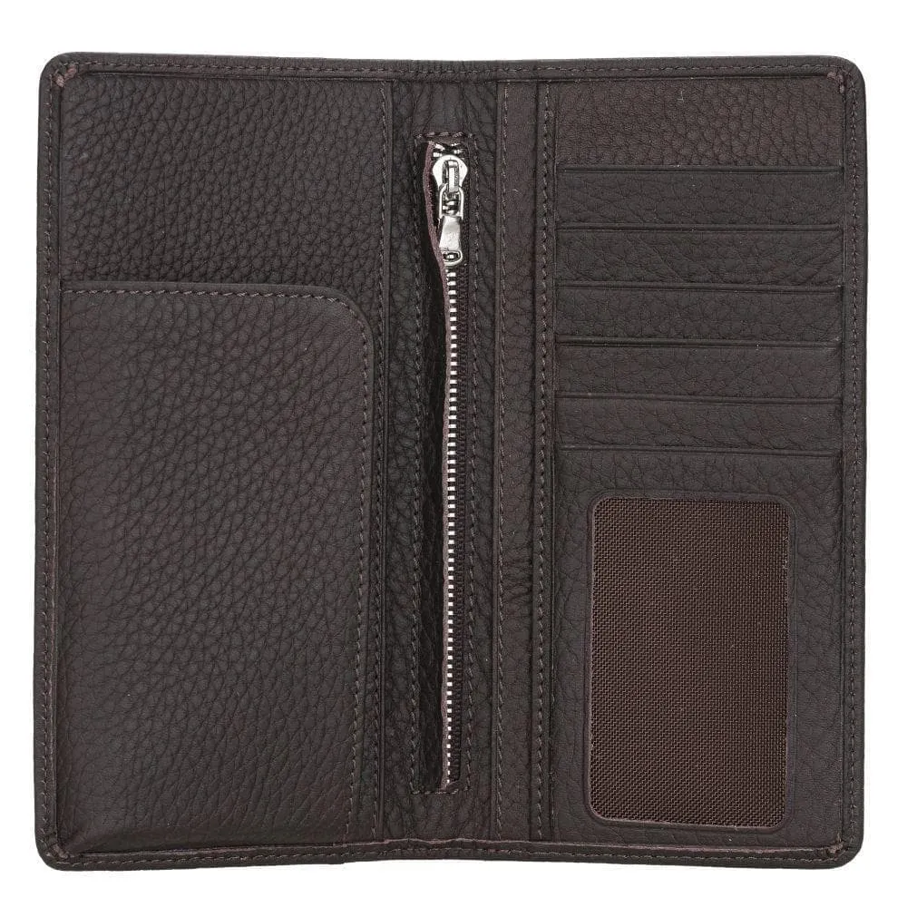 Evra Customizable, Genuine Leather Universal Wallet for Unisex