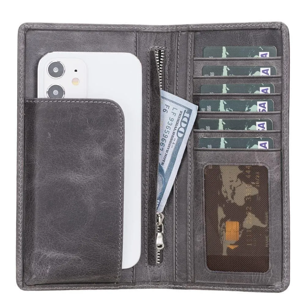 Evra Customizable, Genuine Leather Universal Wallet for Unisex