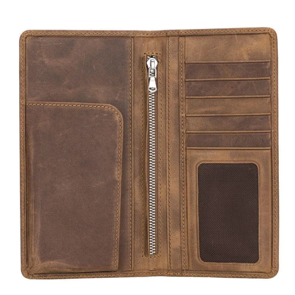 Evra Customizable, Genuine Leather Universal Wallet for Unisex