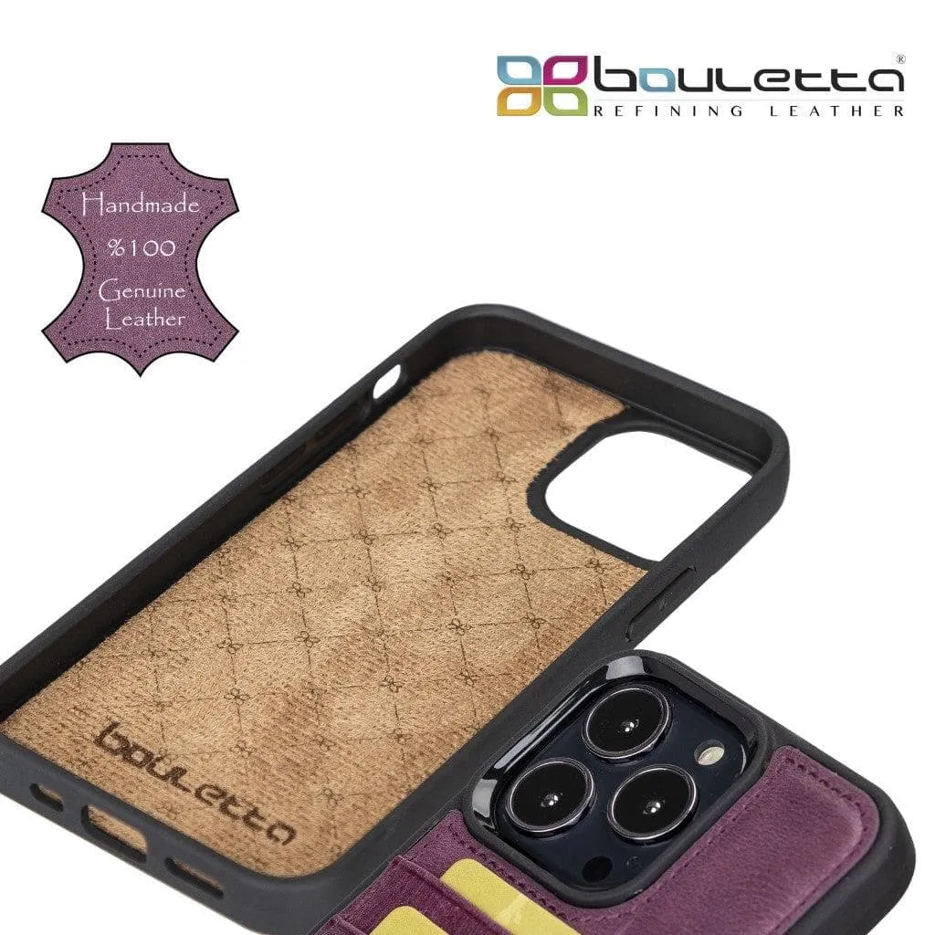 Flexible Leather Back Cover with Card Holder for iPhone 13 Series