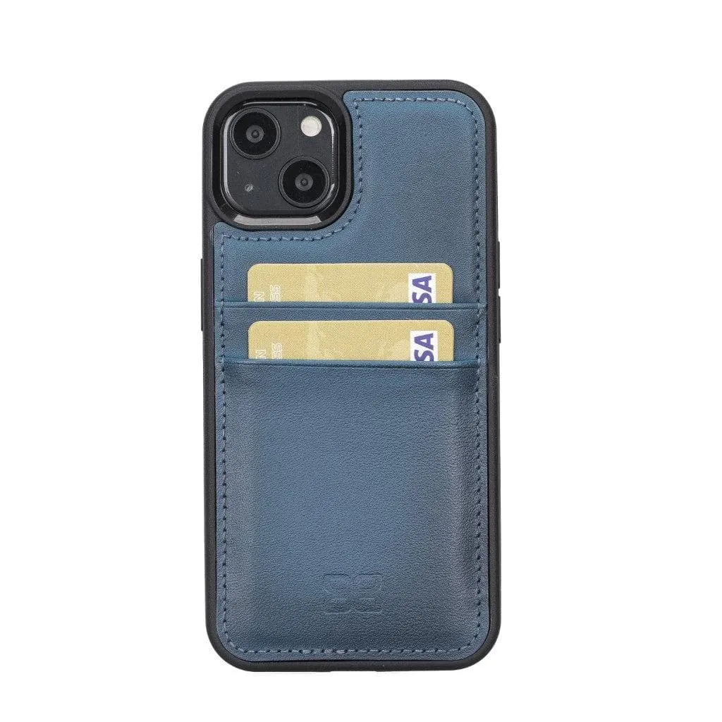 Flexible Leather Back Cover with Card Holder for iPhone 13 Series