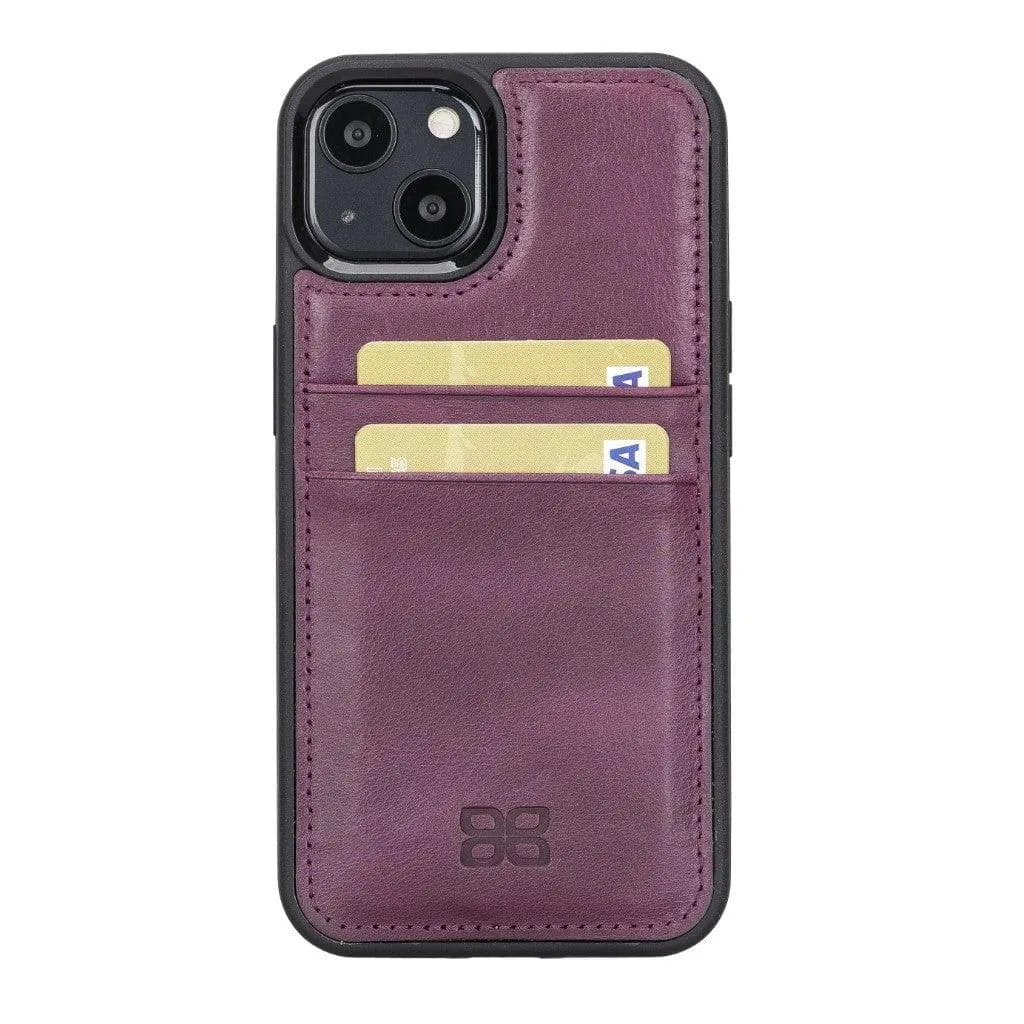 Flexible Leather Back Cover with Card Holder for iPhone 13 Series