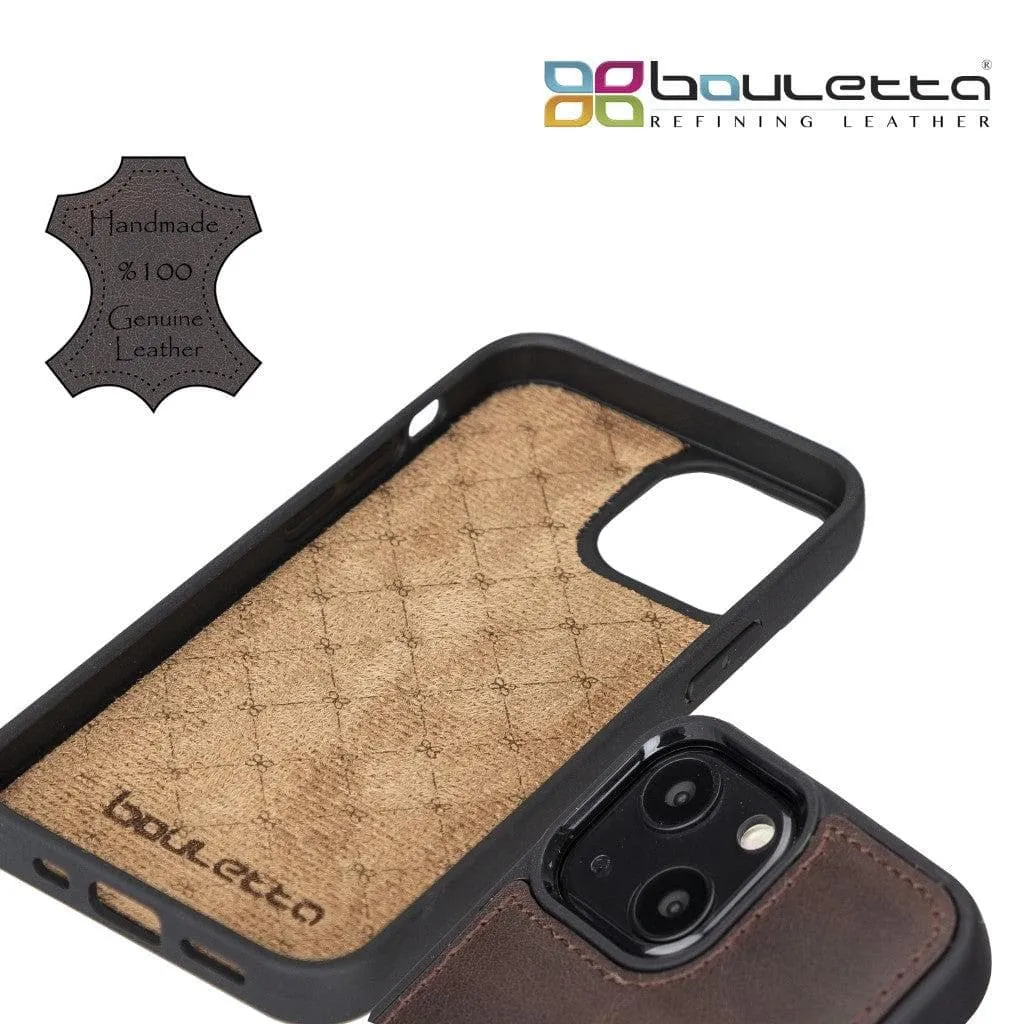 Flexible Leather Back Cover with Card Holder for iPhone 13 Series