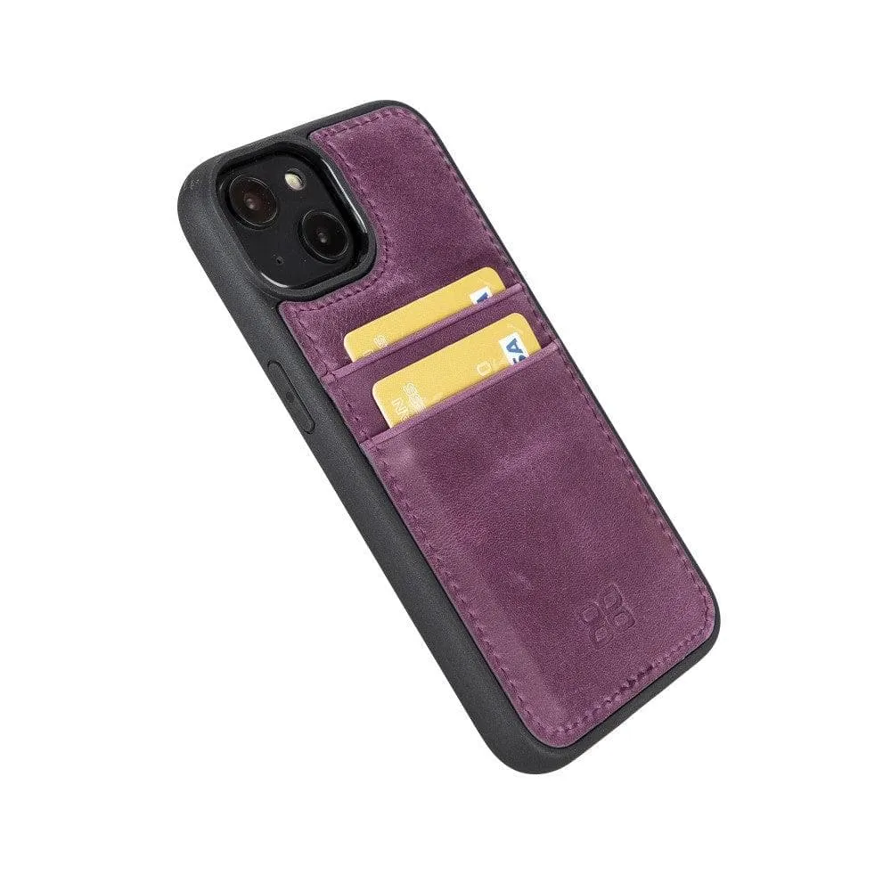 Flexible Leather Back Cover with Card Holder for iPhone 14 Series