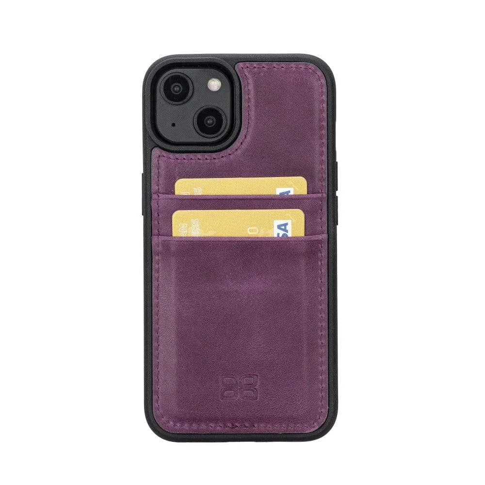 Flexible Leather Back Cover with Card Holder for iPhone 14 Series