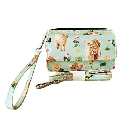 Floral Cow NGIL Canvas All in One Wallet